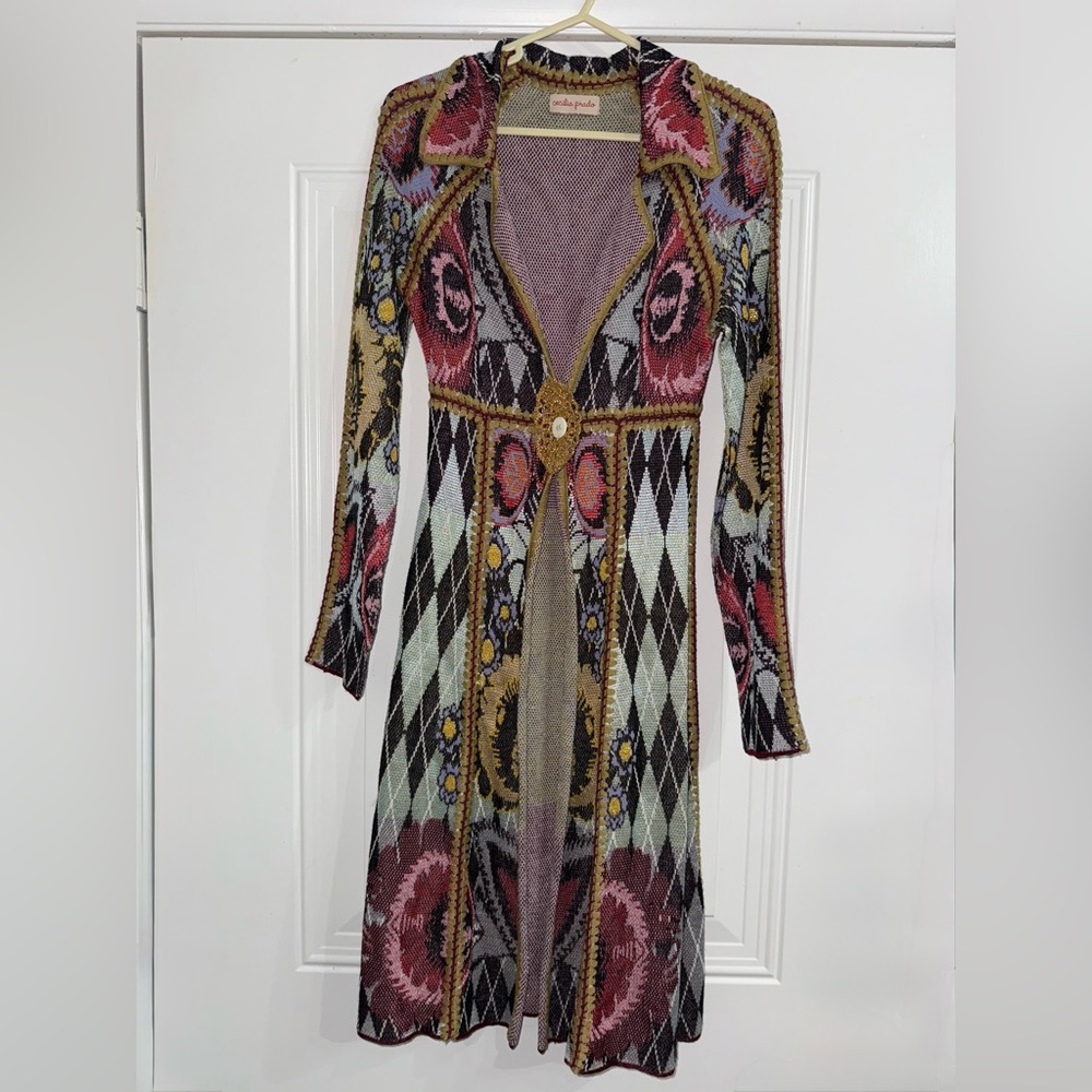 Anthropologie Cecilia Prado Sweater Duster Boho Southwestern Cardigan